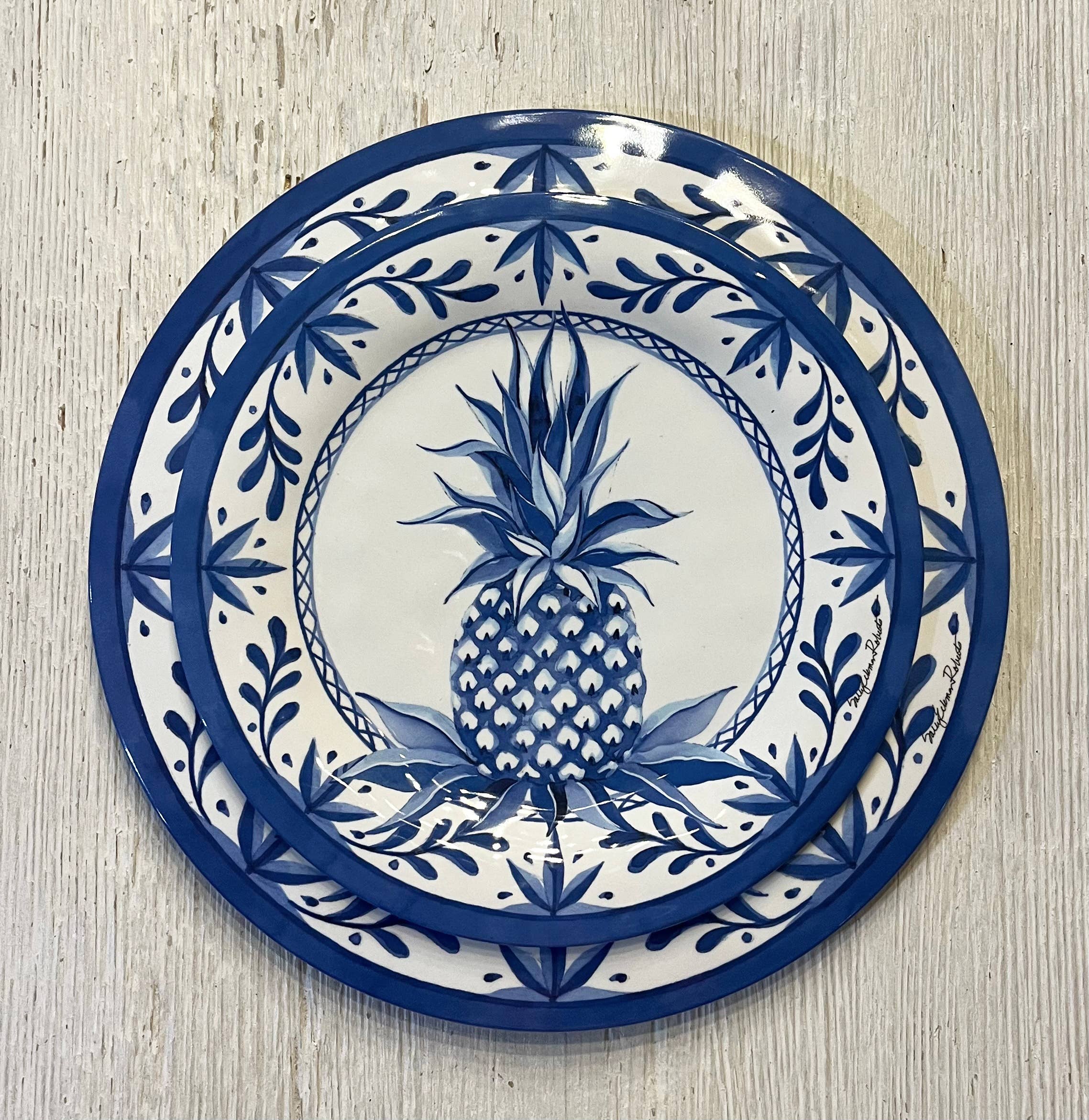 Bamboo Table - Wholesale Dinner Plate - Blue Pineapple Bamboo Plate Collection6