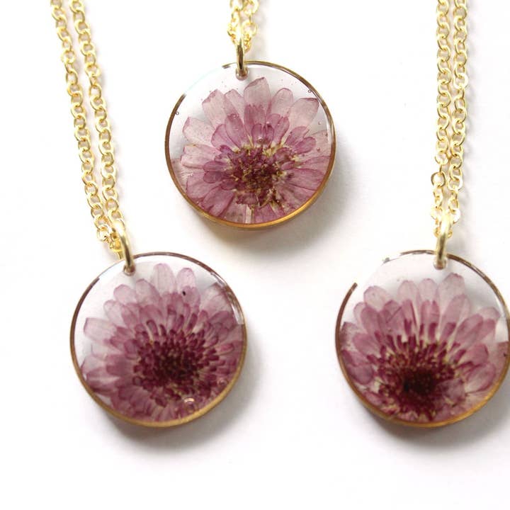 Rosa Gänseblümchen Halskette für den Großhandel von Wild Poppy