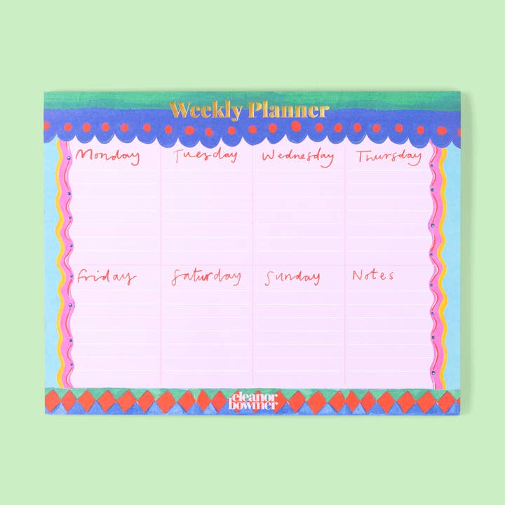 Planificateur Hebdomadaire Magnétique Jour Après Jour pour la vente par Eleanor Bowmer