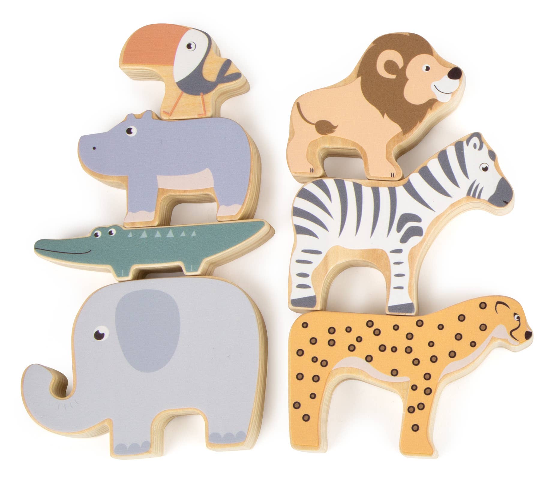 small foot - Wholesale Wood Toy - Kids - Stacking Animals "Safari"2