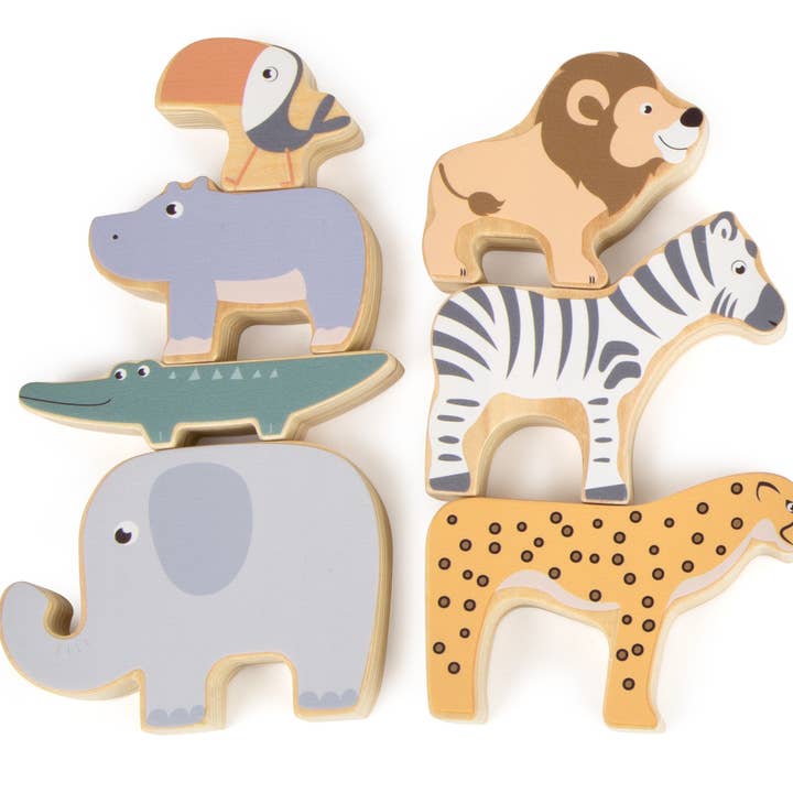 small foot - Wholesale Wood Toy - Kids - Stacking Animals "Safari"2
