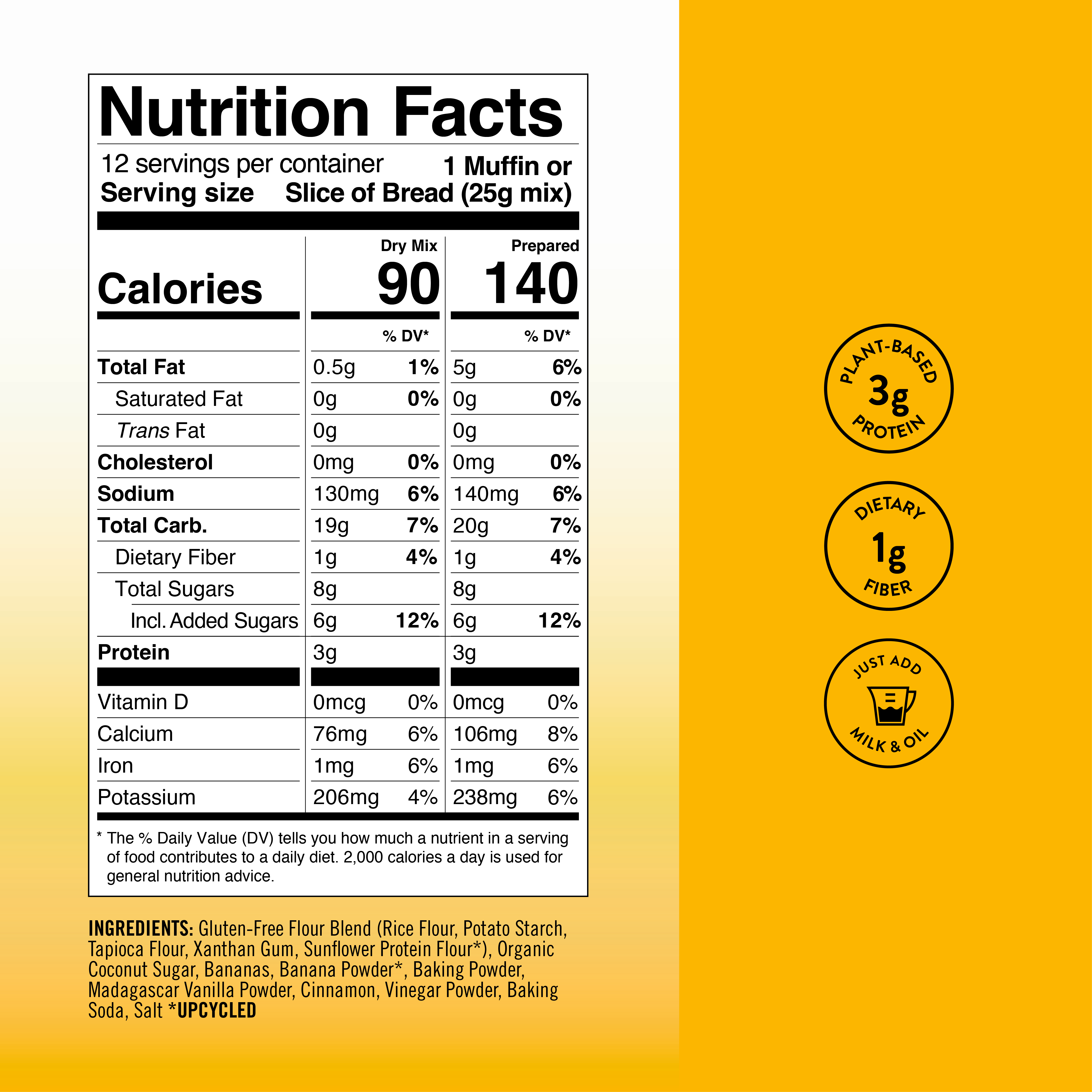 Bake Me Healthy - Vente Mélange pour pain - Mélange à gâteau et muffins à la banane d’origine végétale4