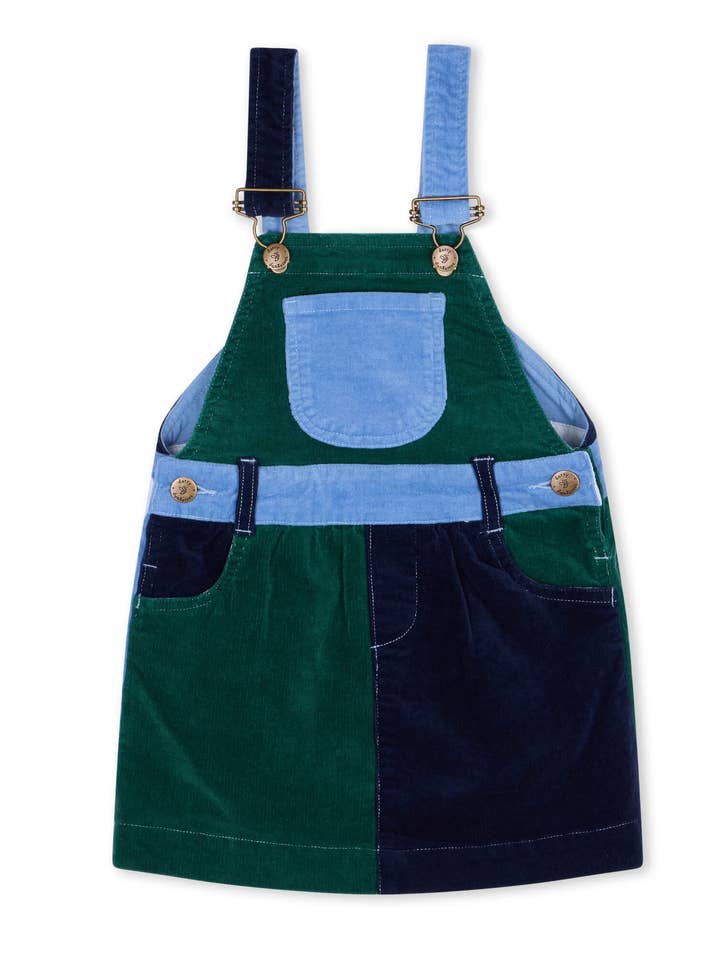 Slåen Patchwork Fløjls Kjole for engroshandel hos Dotty Dungarees