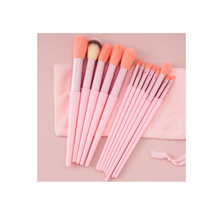 42POPS - Wholesale Makeup/Cosmetic Bag - ,,,,,.._ SI-26325 13 Pcs Makeup Brush Set With Storage Bag
