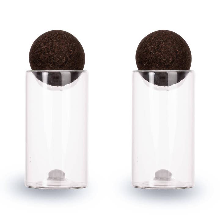 Sagaform Salt & Pepper Shakers with Cork Stoppers, Set of 2 for wholesale by Widgeteer Kitchen and Home