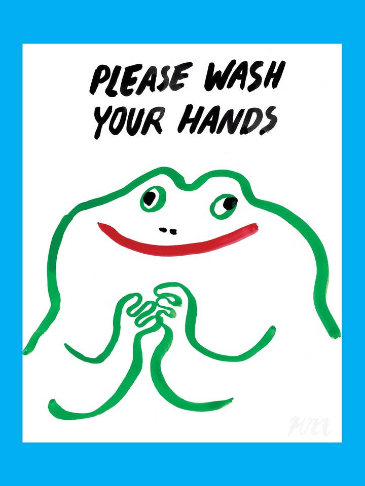 Vask venligst dine hænder frøprint for engroshandel hos Kristina Micotti