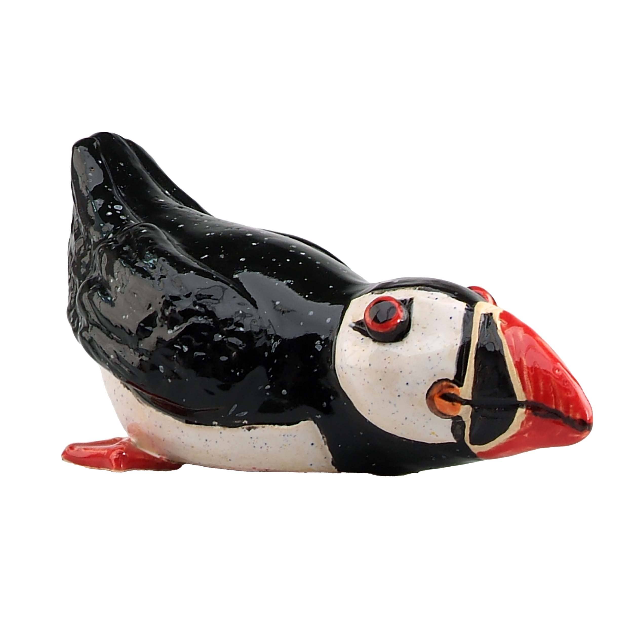 Enigma Supplies - Wholesale Decoratief beeldje - Handgemaakt keramisch beeldje zwemmende papegaaiduikerornament7