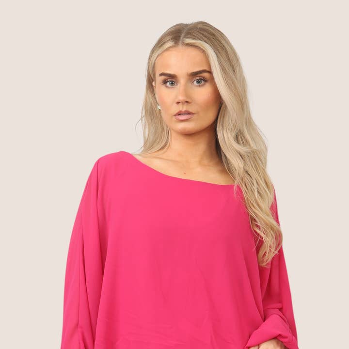 Kurt Muller - Wholesale Blouse - Women's - Emma Necklace Bubble Hem Lined Blouse4