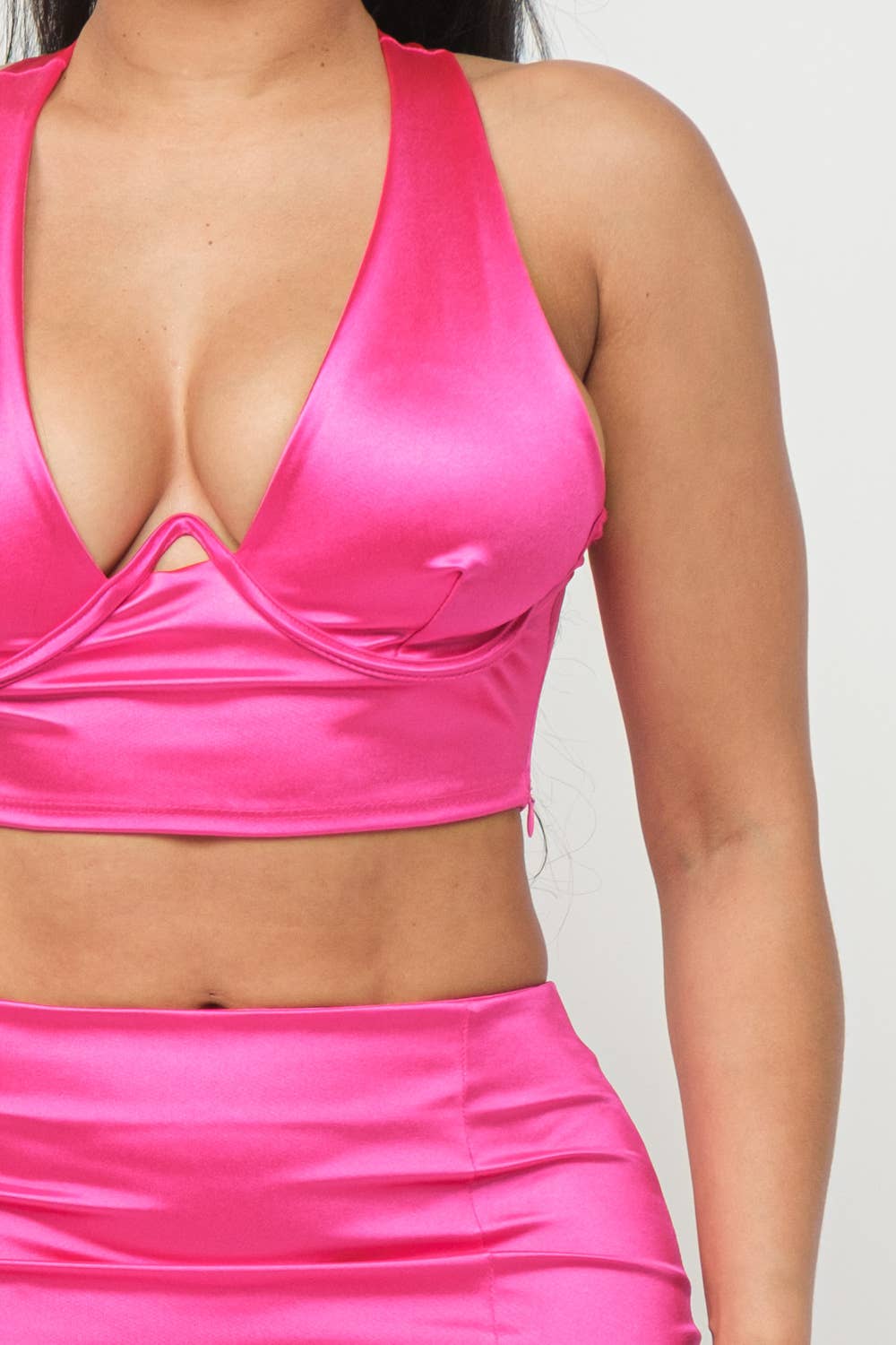 Julia by LoveJ - Wholesale Top & Skirt Set - Women's - Open Front Wire Detail Top And Skirt Set11