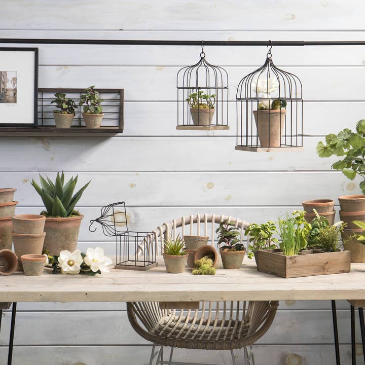Willow Group - Wholesale Display Case - S/3 SQ METAL/WOOD DISPLAY