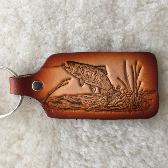Lindy Leather - Wholesale Keychain - Unisex - Handmade Leather Wildlife Keychain - Hunting Fishing20