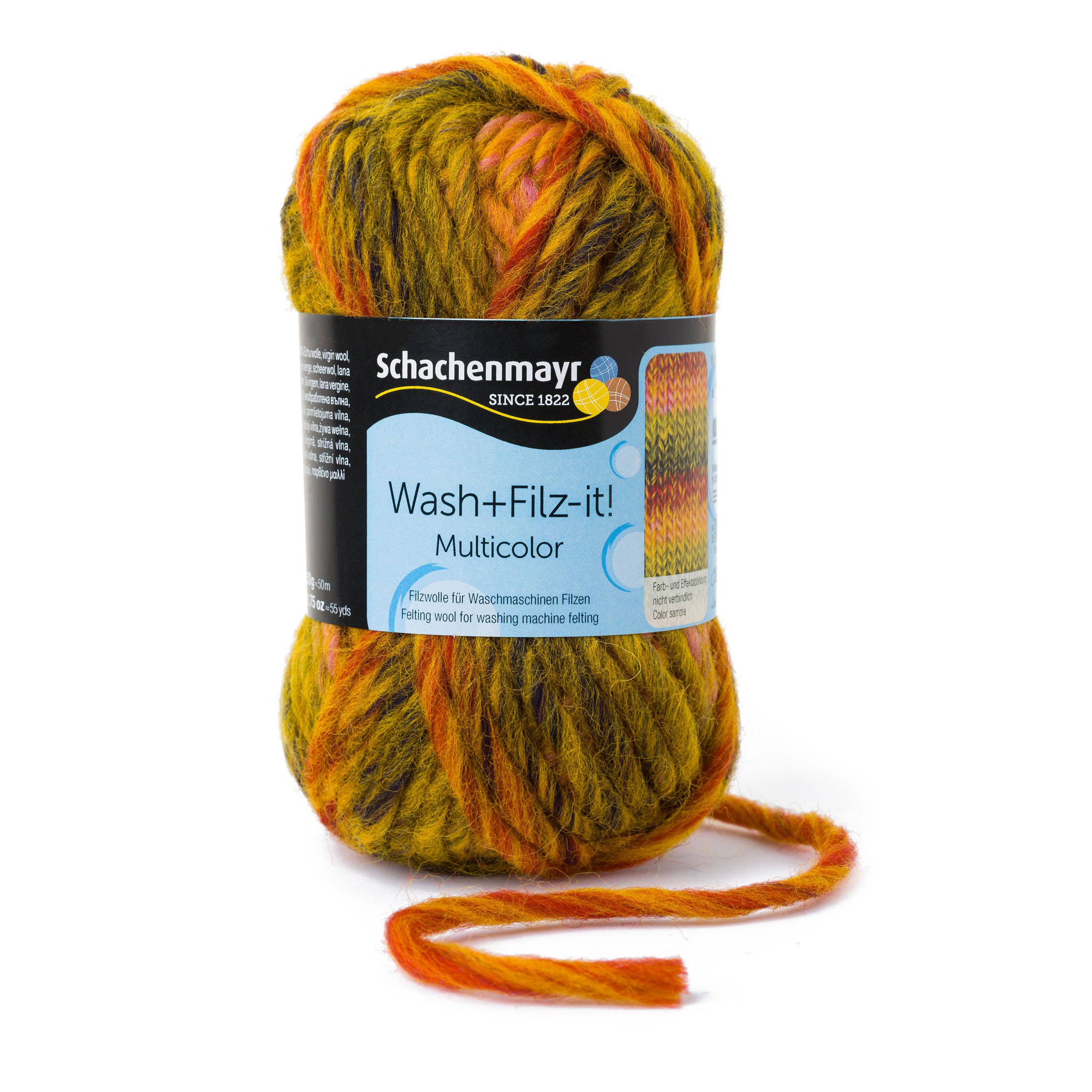 MEZ Crafts Germany - Wholesale Yarn - Schachenmayr felt wool Wash+Filz-It! Multicolor 10X50G6