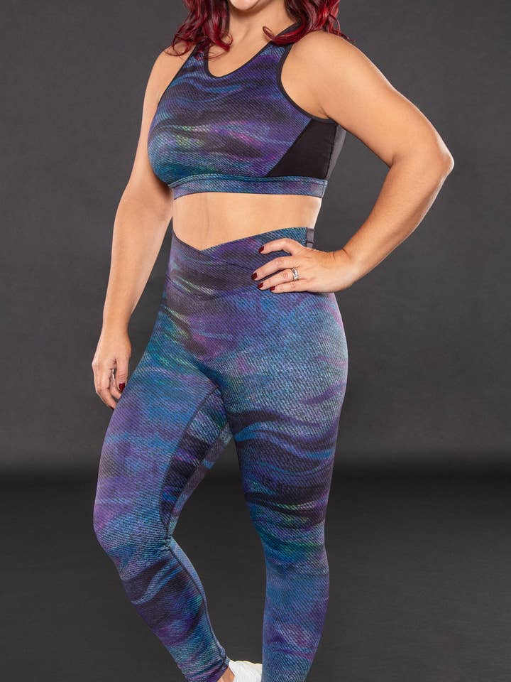 Rainbow Mirage - Crosswaist Legging for wholesale by Miami Fitwear