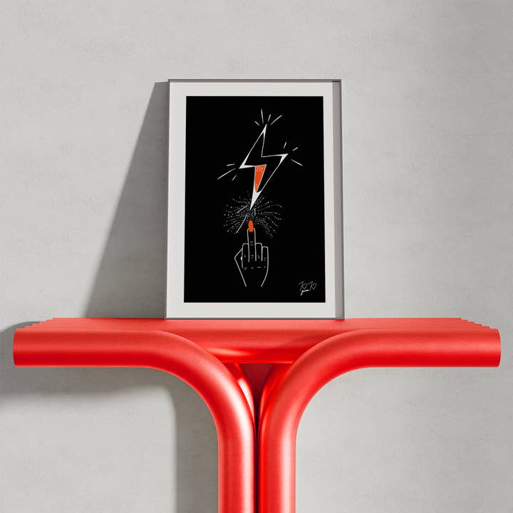 Spikar det - Lyxig Rock n Roll A4 Konsttryck. för wholesale av Kiki Gunn