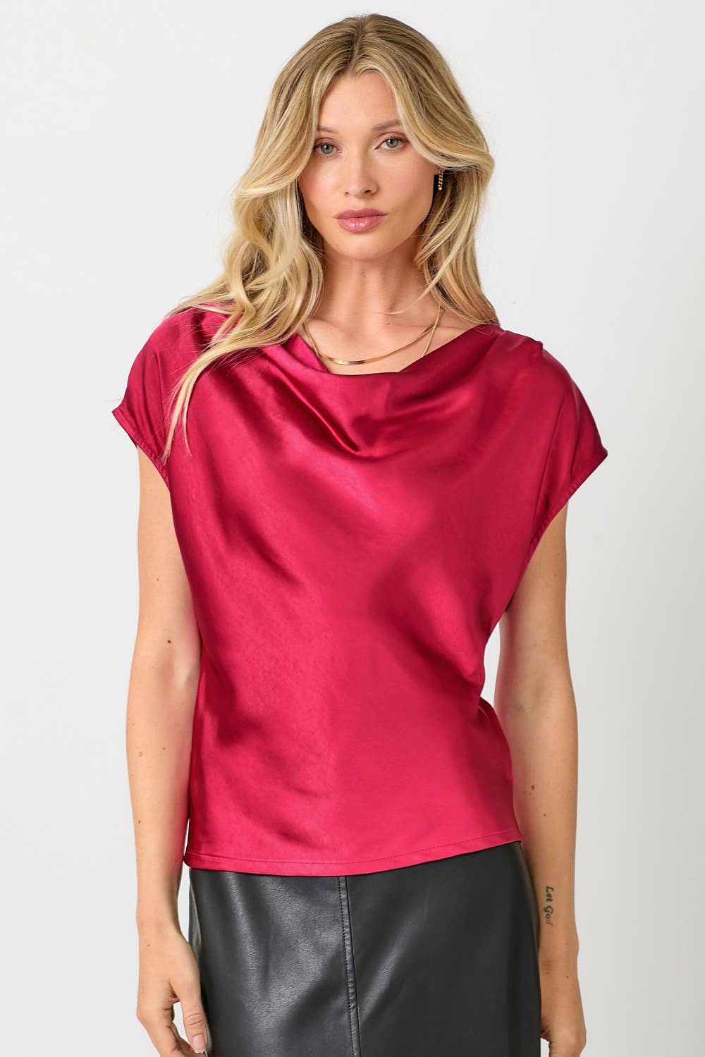 Mystree – wholesale Blus - Dam – 60781 Topp med halsringning i satin21