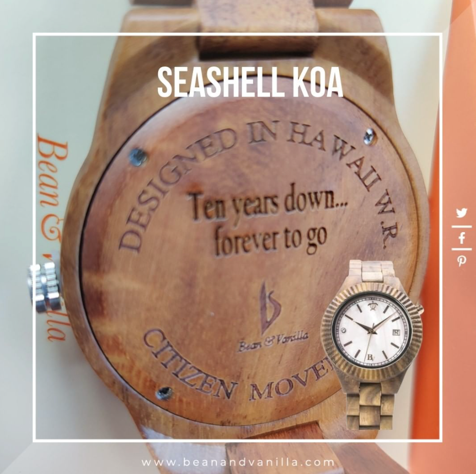 Bean & Vanilla – wholesale Wrist watch – Men's – Sailor - Koa Wood11