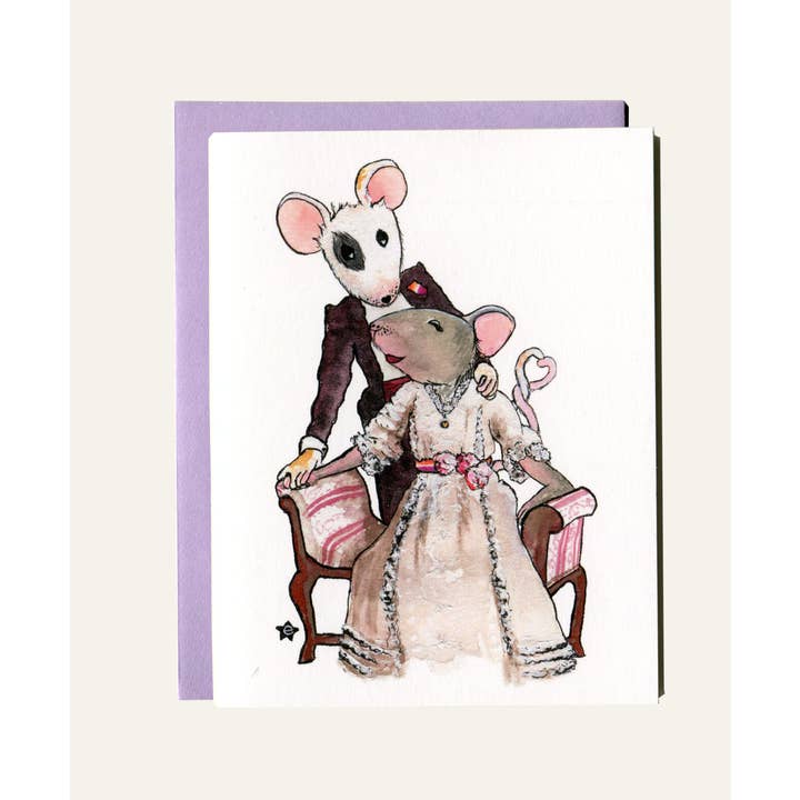 Darling Illustrations - Wholesale Love Card - You're Better Than Cheese - Mouse Notecard5