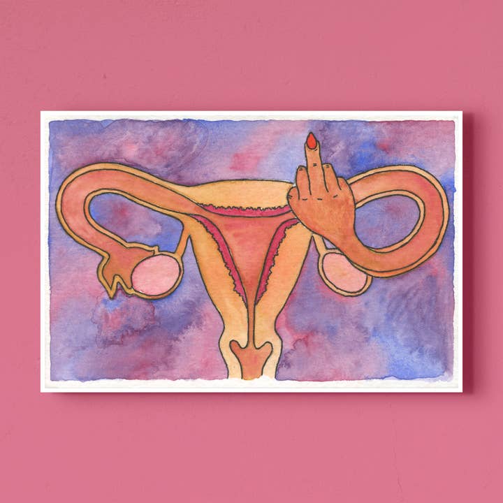 F*ck Livmoder Kunsttryk for engroshandel hos Deb Almond Art