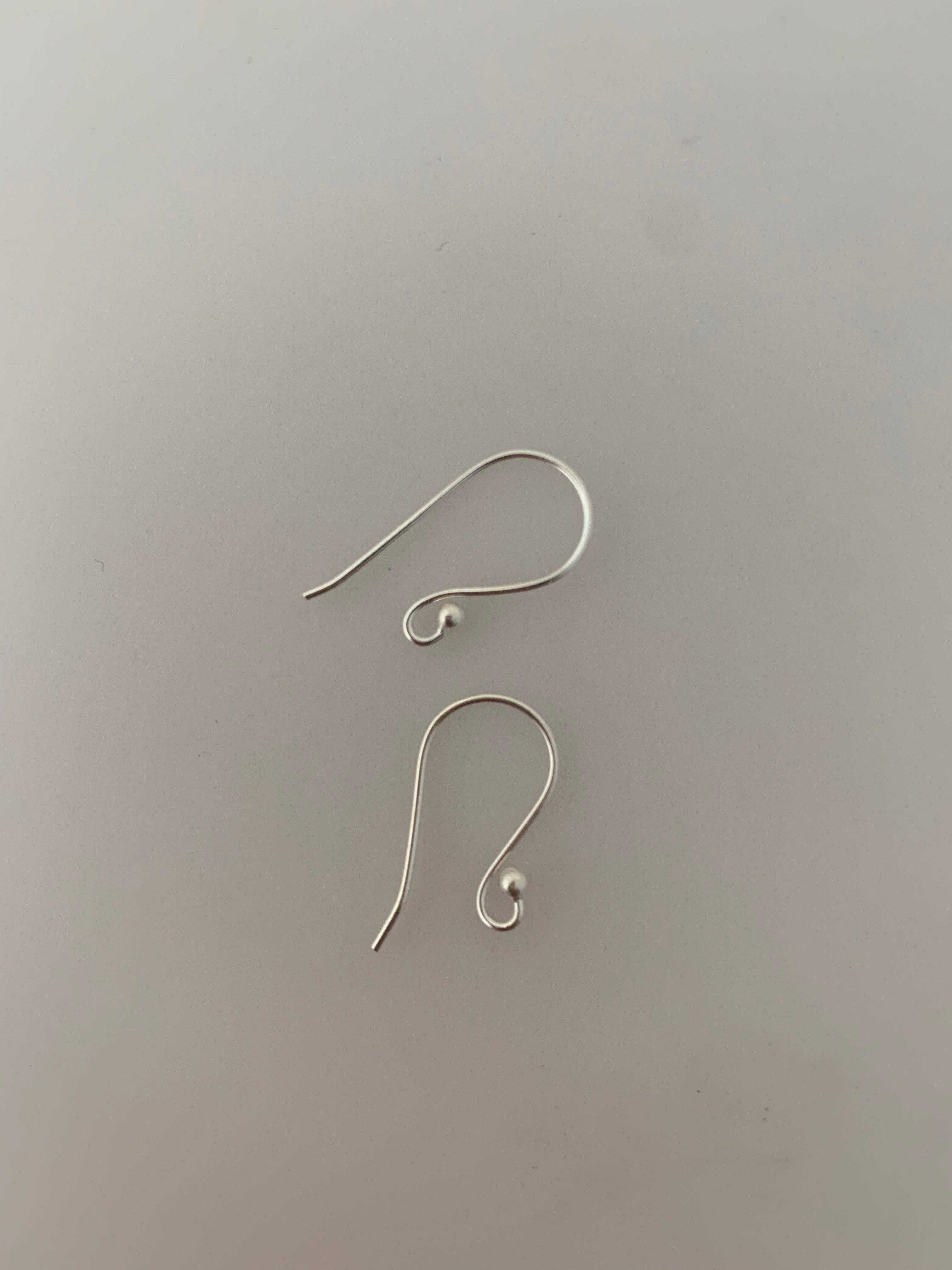 Purity Beads – Großhandel Schmucksets – 5 Paar (10 Stück) 925 Sterling Silber Ohrhaken mit Kugelende 20mm | EW5SS2