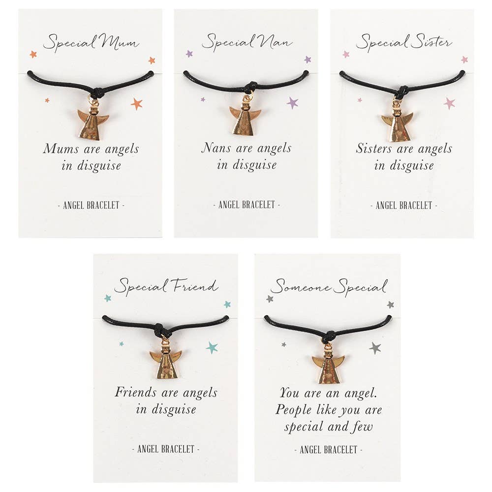 Something Different Wholesale - Wholesale Retailer Display - Jewelry - 20 Guardian Angel Charm Bracelets on Card Display2