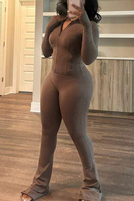 Flarix - Vente Combinaison – femme - Combinaison ajustée à manches longues zippée7