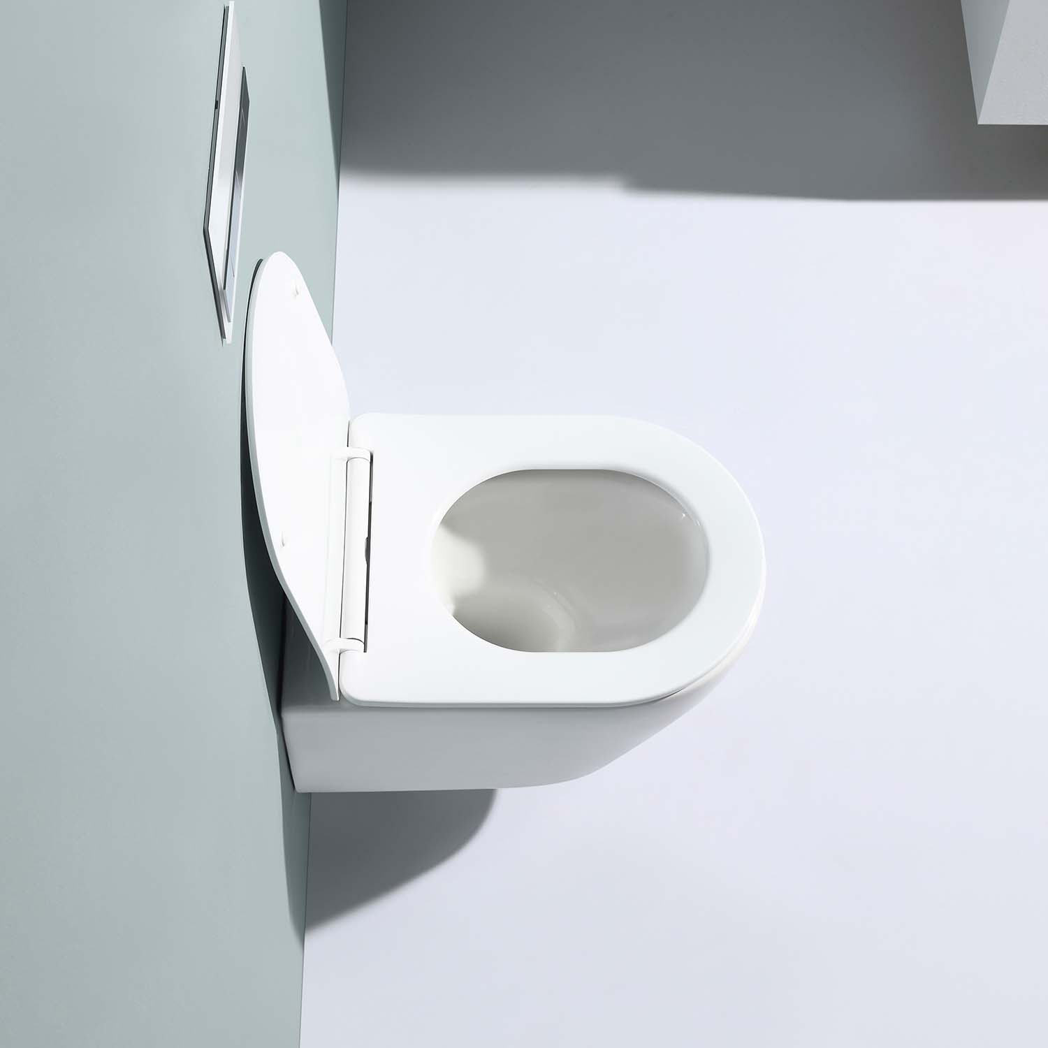 Stilform Handels GmbH - Vente Ensemble d'accessoires pour salle de bain - Toilettes suspendues sans rebord Soho 3.0 blanc brillant avec chasse Whirlflush Tornado et siège super fin12