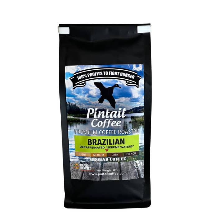 Brazilian "Serene Waters" Decaffeinated Ground Coffee for wholesale by Pintail Coffee