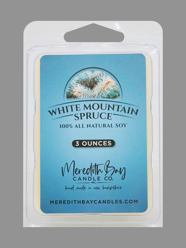 White Mountain Spruce Wax Melt for wholesale by Meredith Bay Candle Co