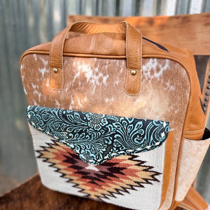 FRINGE & LUXE - Wholesale Diaper Bag - Baby - Cowhide saddle blanket backpack/ diaper bag3
