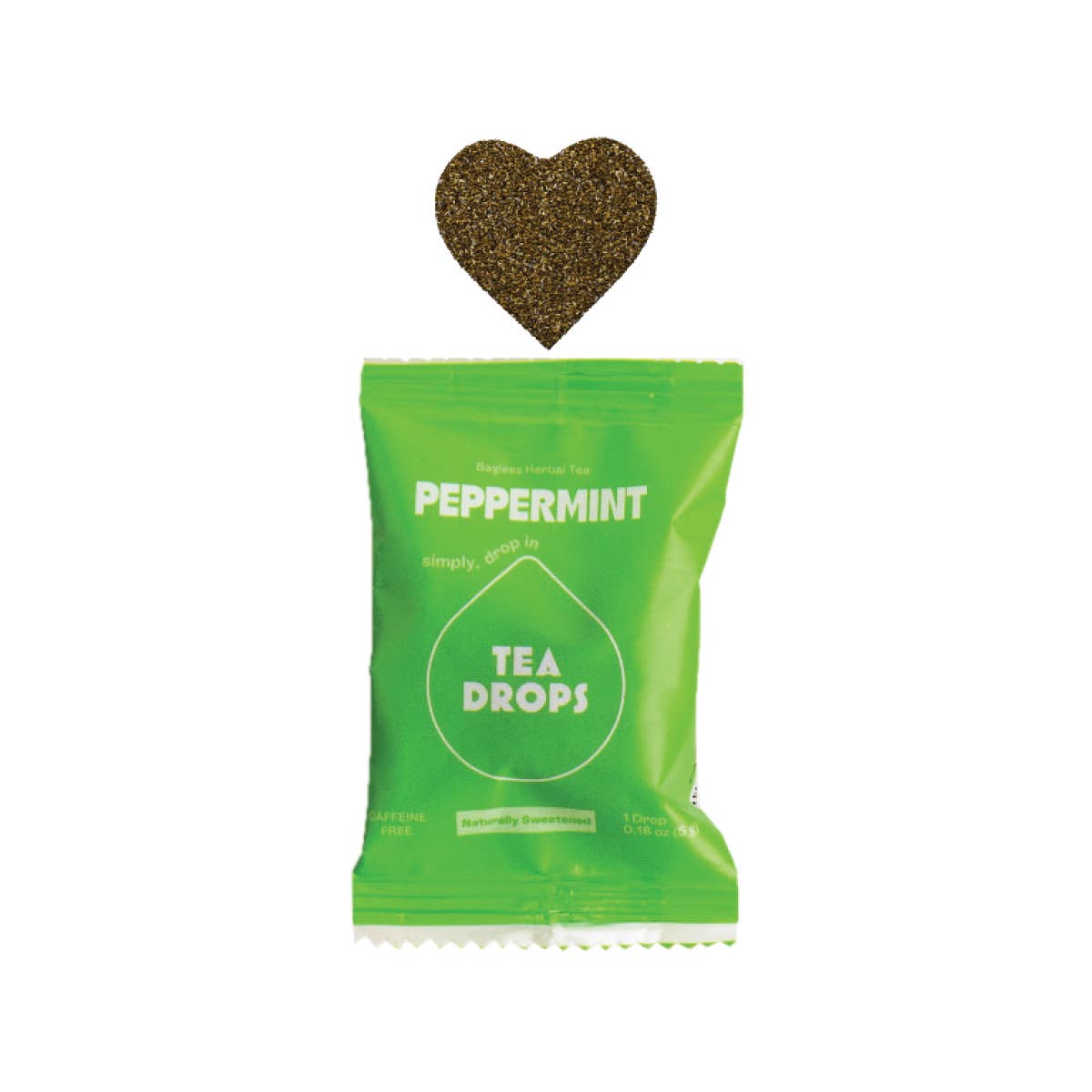 Tea Drops - Vente Sachets de thé - Thé à la menthe poivrée pour portions individuelles - Sacs en vrac de 30 unités