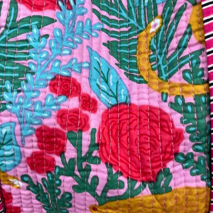 bhavnas boutique - Wholesale Shoulder Bag - Women's - Beach Bag Quilted Cotton Shopping Bag Floral Printed Indian