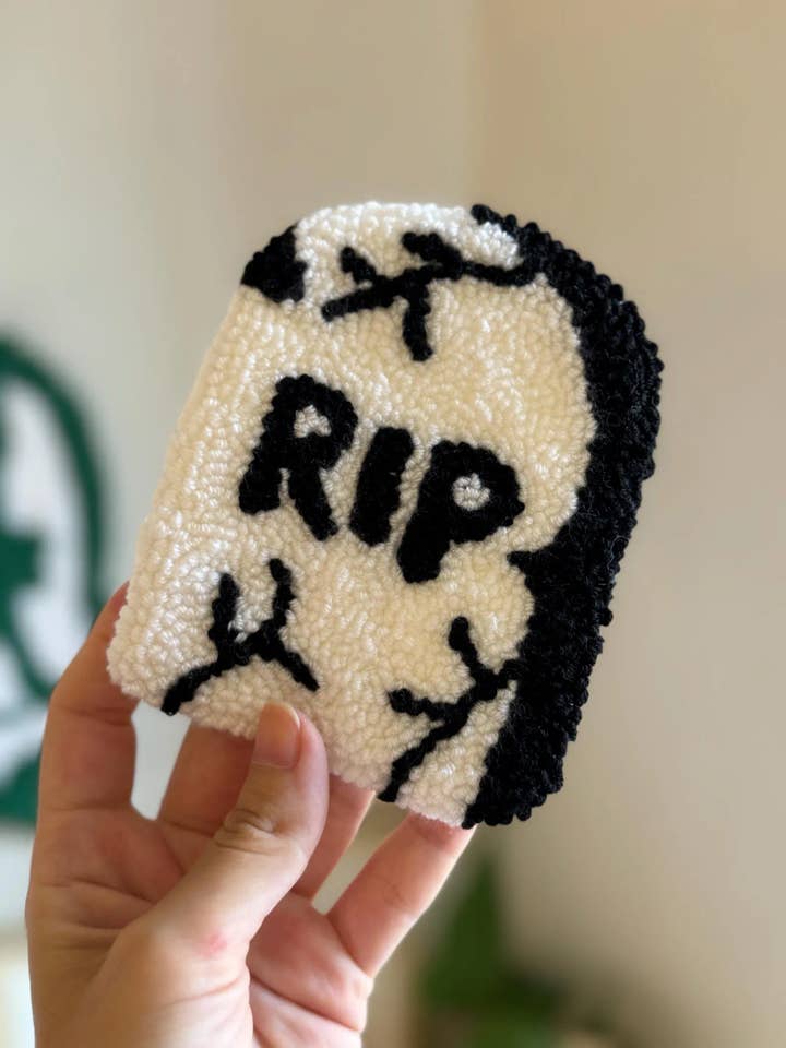 Halloween coasters decor punch needle mug rug for wholesale by MUUDLAND