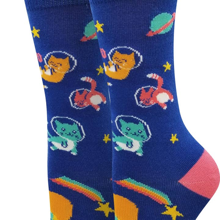 Space Cat Strømper for engroshandel hos Sock Harbor / Bigfoot Sock Co.