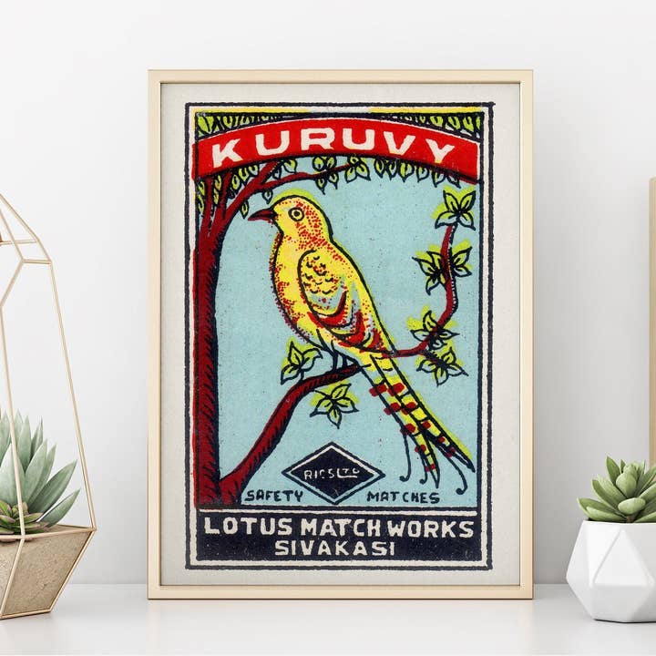 Tropical Bird Wall Art | Vintage Nature Print | Boho Botani for wholesale by INK & SONS