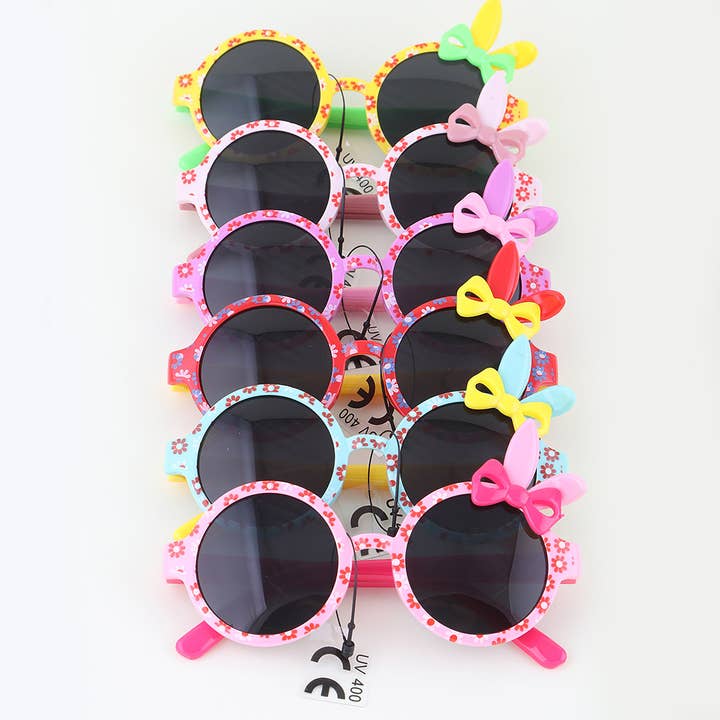 KIDS Flower Rabbit Ribbon Sunglasses for wholesale by 3AM BY H&D ACCESSORIES
