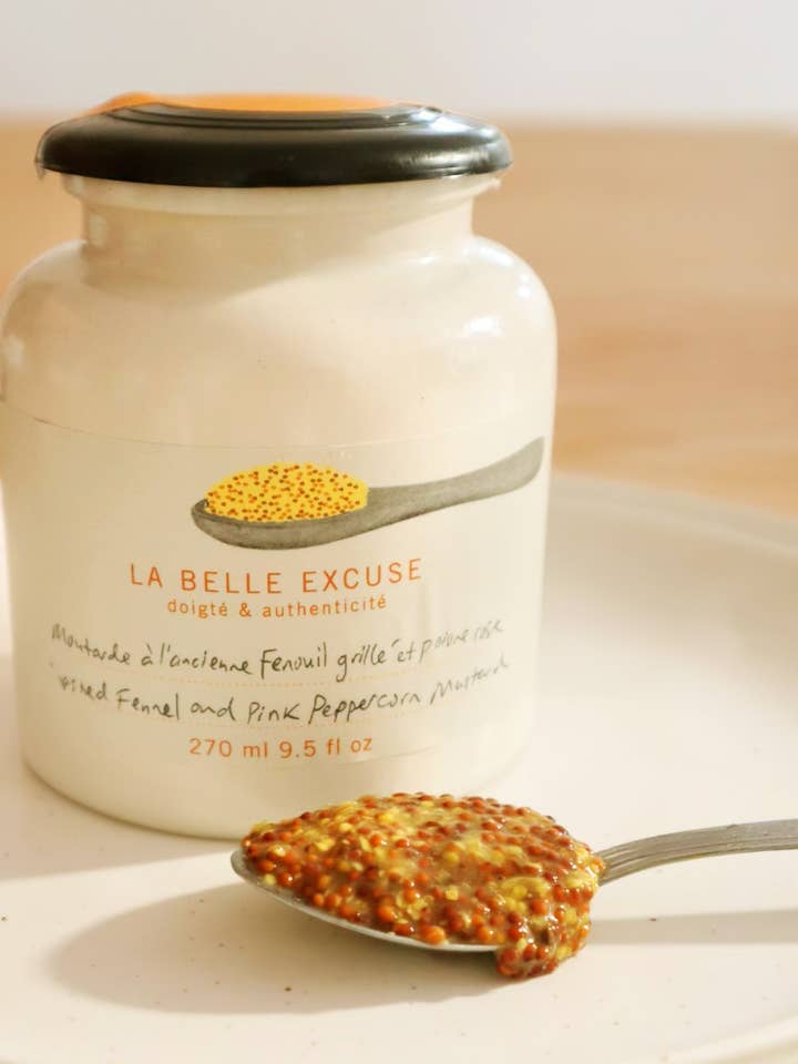 Old-Fashioned Mustard - Roasted Fennel and Pink Peppercorn for wholesale by La Belle Excuse