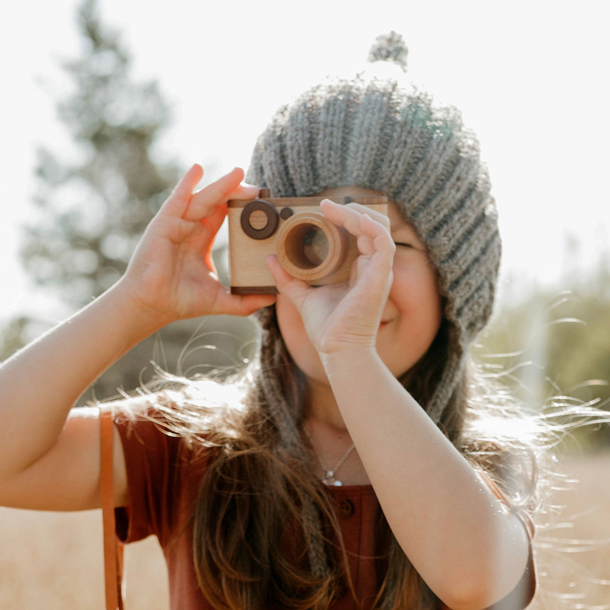 Father's Factory - Venta al por mayor Juguete de madera - Niños - Cámara de juguete de madera estilo vintage de 35 mm7