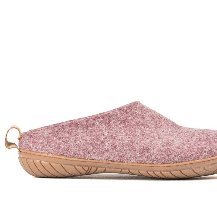 Woollyes Inc - Wholesale Slippers – Unisex - Outdoor Open Heel Slippers With Rubber Sole - Lavender0