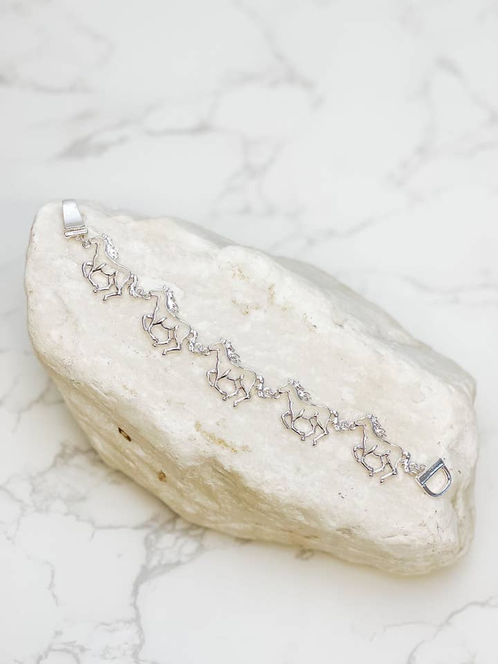 Silver Horse Magnetic Bracelet for wholesale by Prep Obsessed Wholesale