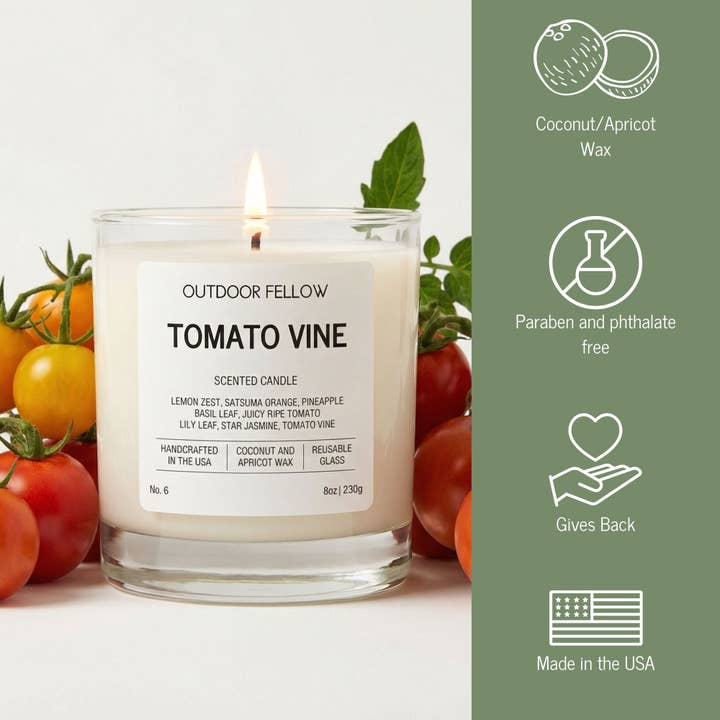 Outdoor Fellow - Wholesale Jar/Filled Candle - Tomato Vine Scented Candle6