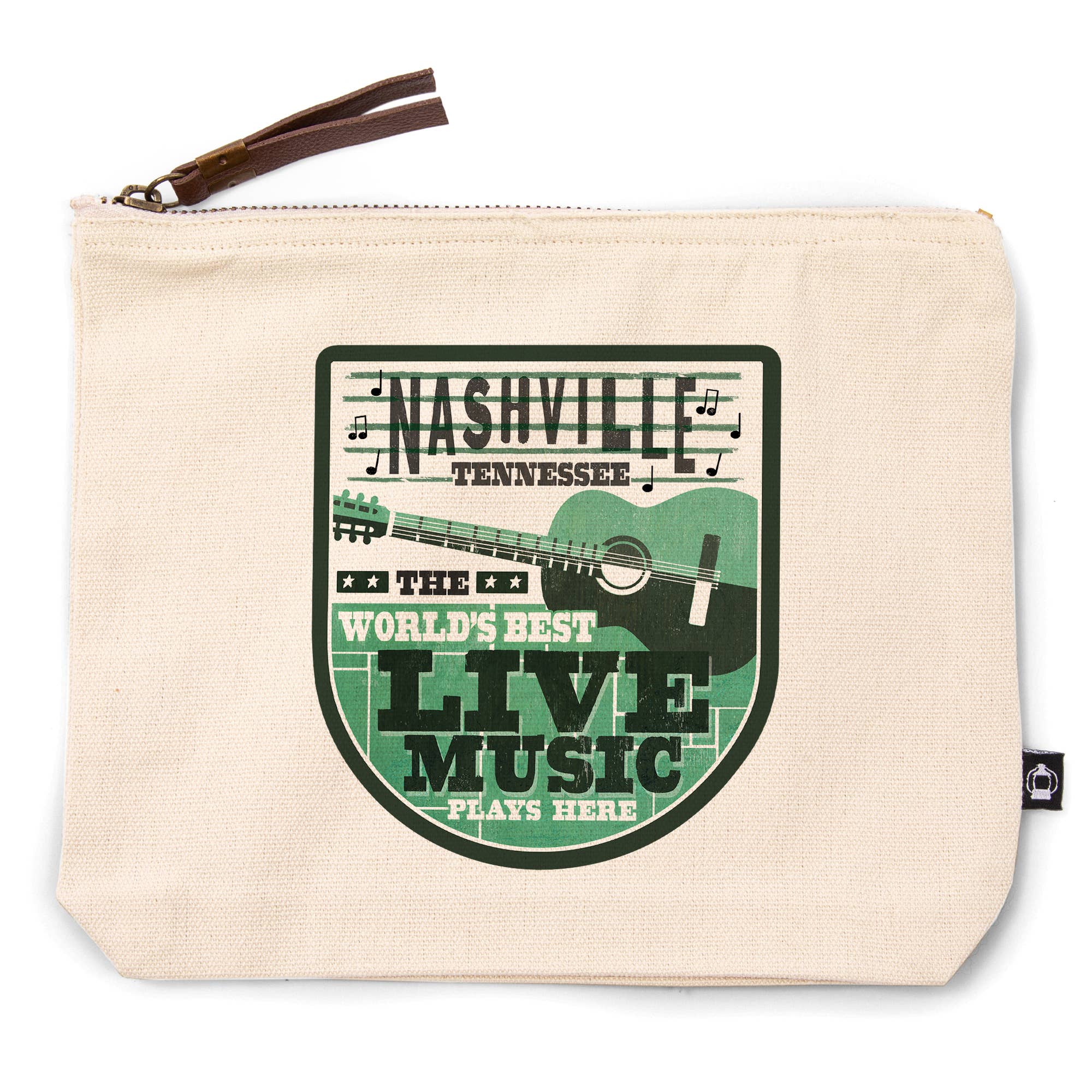 Lantern Press - Wholesale Pencil Case/Pouch - GO BAG POUCH Nashville, Tennessee, Guitar0