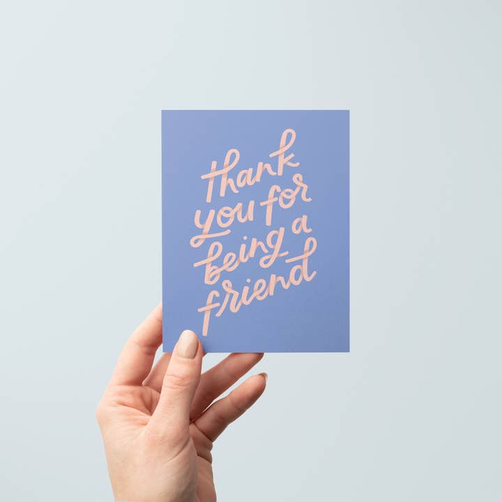 Just Follow Your Art - Vendita all'ingrosso Biglietti di ringraziamento - Biglietto Being A Friend | Biglietto di ringraziamento, Millennial Pink1