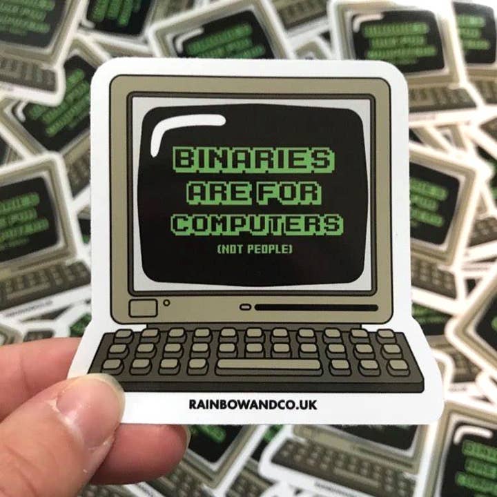 Rainbow & Co - Wholesale Sticker - Binaries Are For Computers Vinyl Sticker