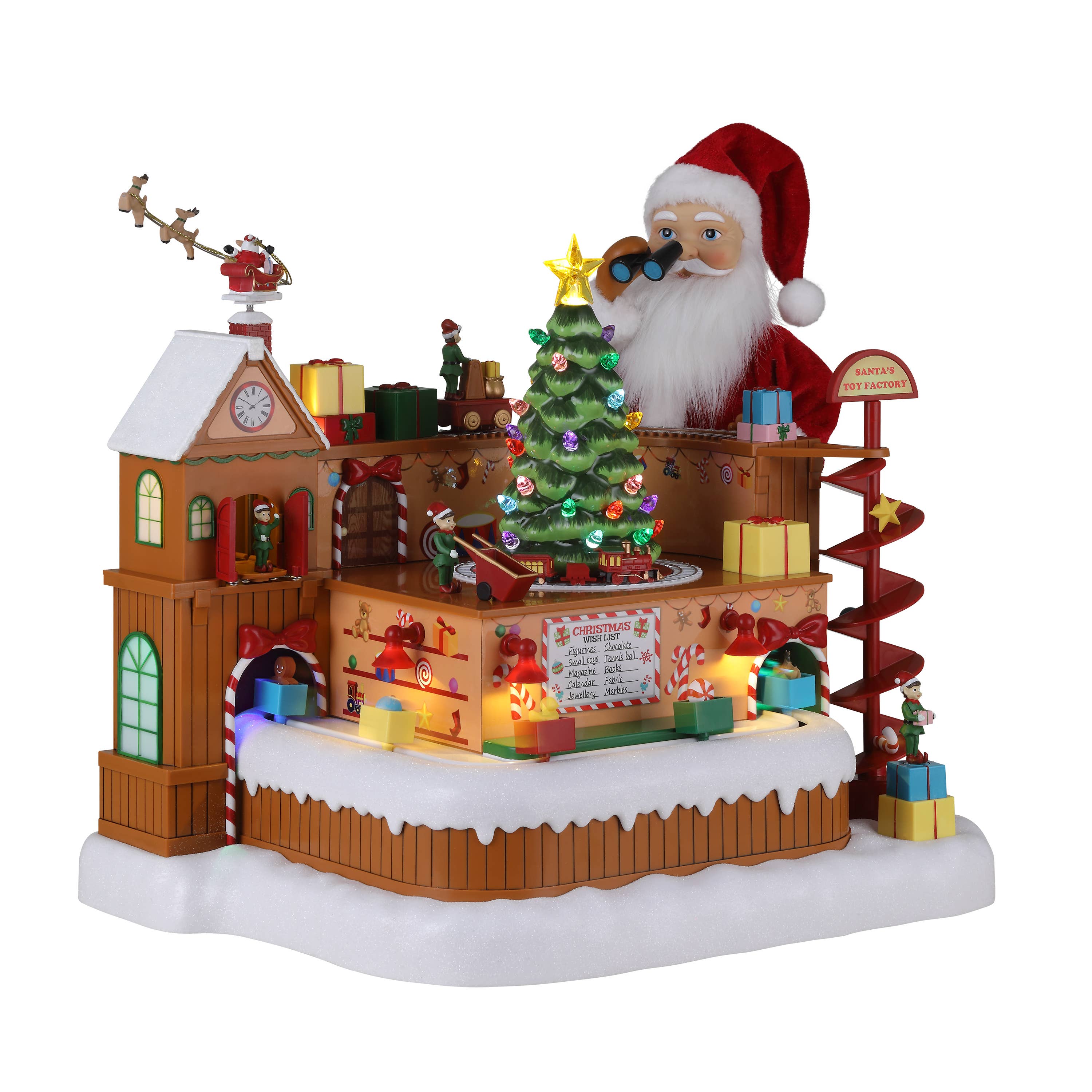 Mr. Christmas - Wholesale Christmas Decoration - 15 In. Animated Santa's Toy Factory Workshop3