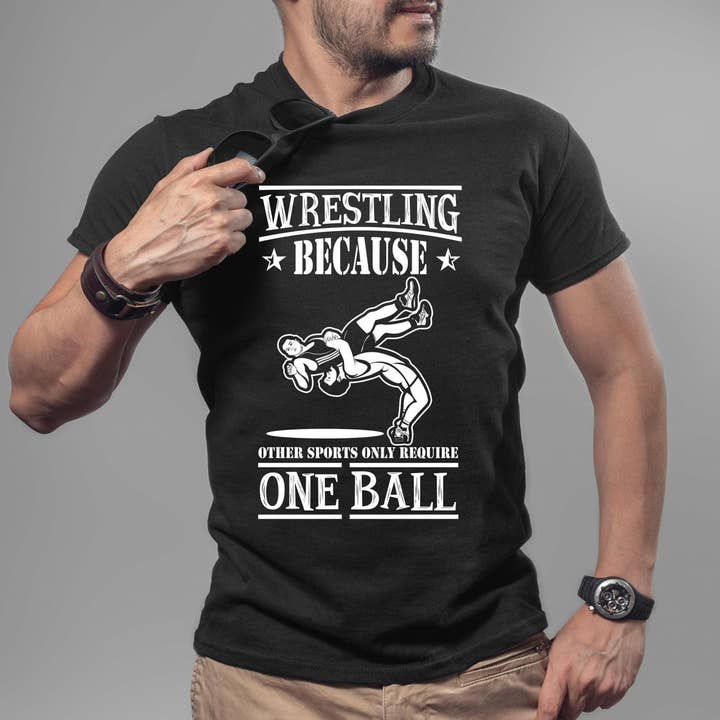 Wrestling Because Short Sleeve for wholesale by Dockery Corporation
