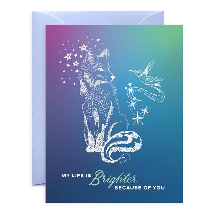Fox Constellation Card for wholesale by O.O.M.F. Creative