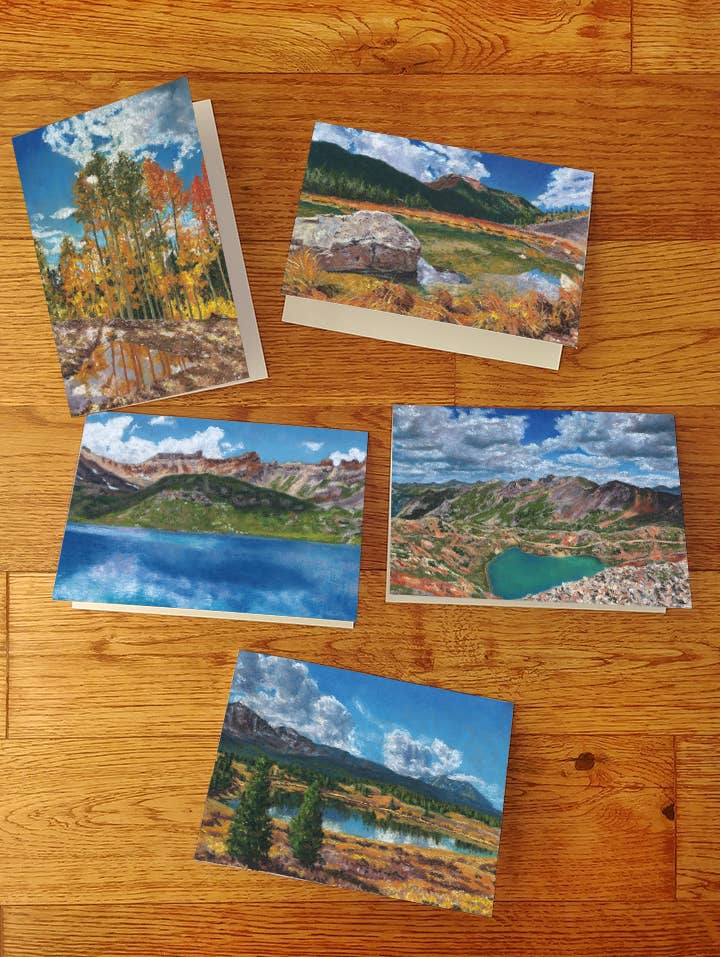 Duck Girl Art - Wholesale Stationery/Notecard Set - San Juan Mountains Colorado Note Cards