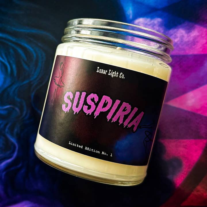 Suspiria Horror Movie 70's Scented Candle for wholesale by Lunar Light Co.