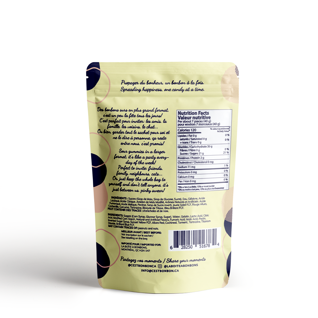 La boîte à bonbons - Vente Bonbons gélifiés - Mélange sûr - Grand format - Bonbons gélifiés1