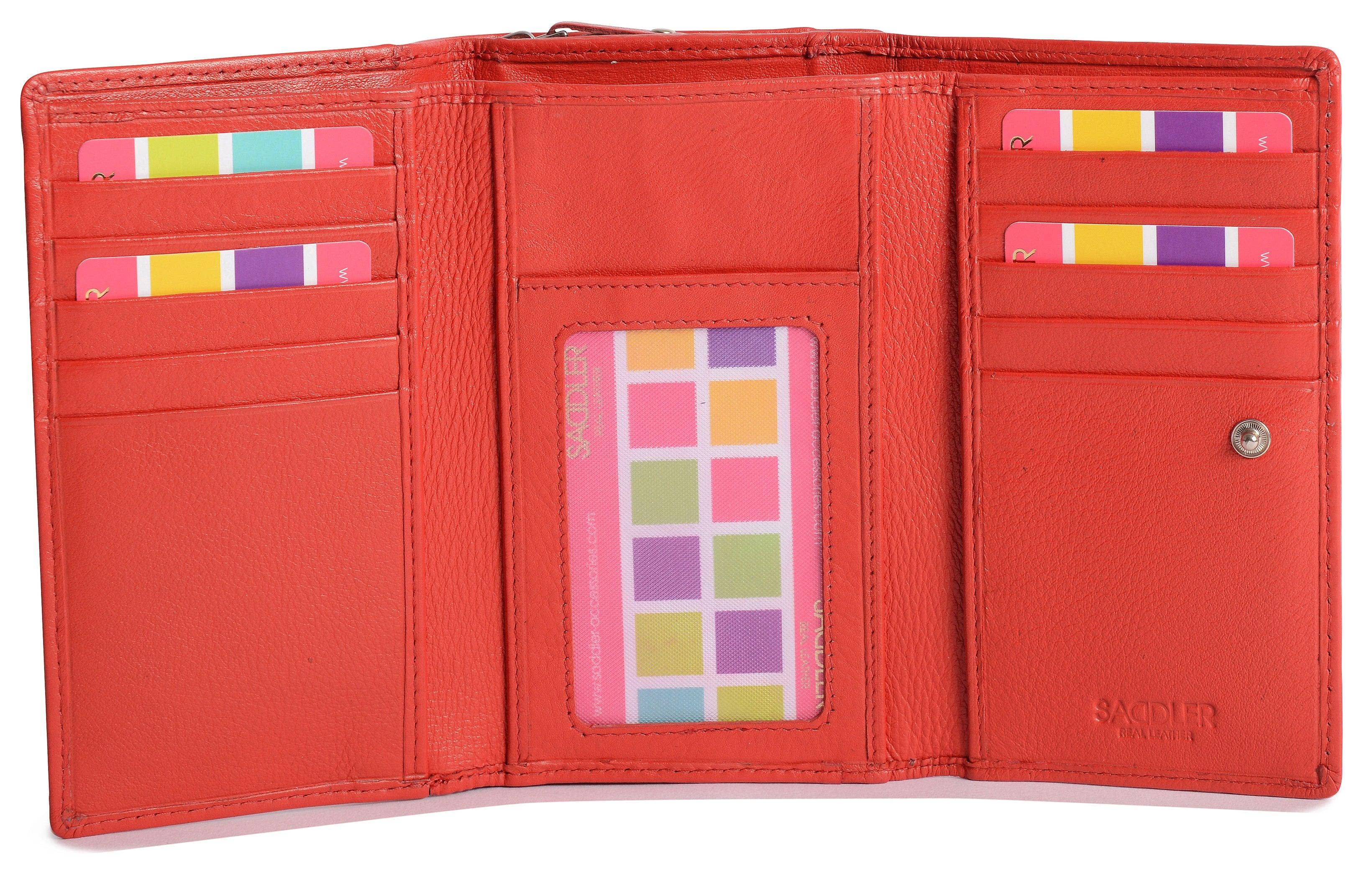 SADDLER - Wholesale Wallet - Women's - Compact Trifold Leather Purse "Eleanor" – Handmade by Saddler | RFID Protected & Gift Boxed | 10 Card Slots & Rear Zip Coin Pocket36